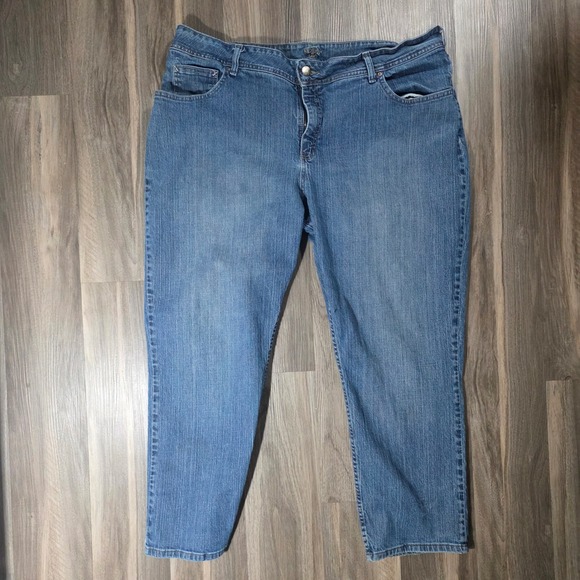 Riders by Lee Denim - Riders by Lee Womens 24W P Medium Wash Straight Leg Jeans Petite Blue 157G186‎